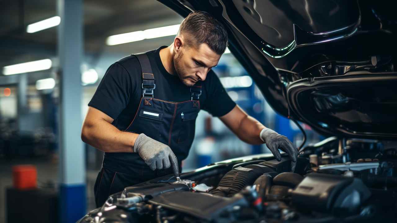 Meccanico che sistema i filtri dell'auto - fonte stock.adobe - giornalemotori.it