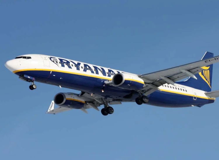 Un aereo della Ryanair - fonte depositphotos.com - giornalemotori.it