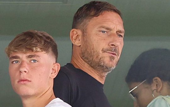 Cristian e Francesco Totti - fonte Ansa Foto - giornalemotori.it